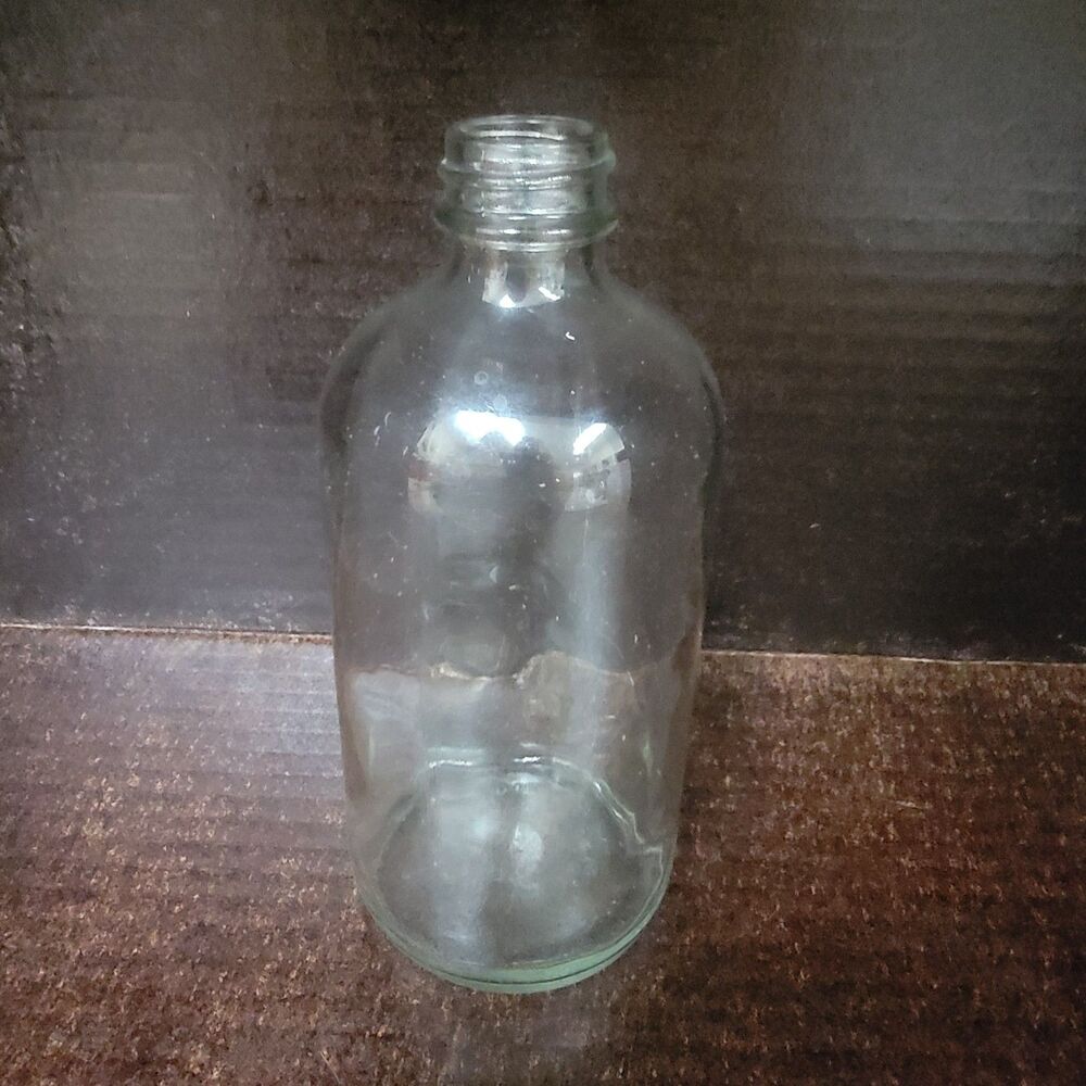 Antique Clear Glass Medicine Bottle Small Apothecary 5.5"